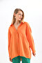 Women's Long Sleeve Oversized 100% Modal Basic Shirt - 6