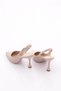 Women's Pointed Toe Heeled Shoes Beige 61583534 - 3