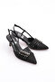 Women's Heeled Shoes Black Straw 6736535 - 2