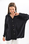 Women's Long Sleeve Oversized 100% Modal Basic Shirt - 4