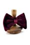 Burgundy Luxury Large Velvet Bow Tie P1899 - 2