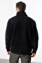 Unisex Sweatshirt Comfortable Cut Cotton Fleece Inside Half Zipper Stand Collar Sweatshirt - 5
