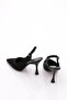 Women's Pointed Toe Heeled Shoes Black 61433534 - 3
