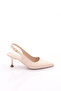 Women's Pointed Toe Heeled Shoes Beige 51133534