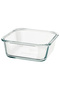 365+ Glass Storage Container and Lid Set | 600ml | Square | Glass + Plastic Cover