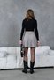 Women's Ribbed Waist Short Knitwear Skirt - 6