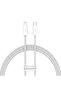 كابل Baseus USB C إلى Lightning أبيض 2 متر 20 واط PD لهاتف Iphone 14 13 12 Pro Max شحن سريع - 2