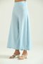Women's Baby Blue High Waist Skirt Pants - 3
