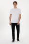 Men's Slim Fit Black Canvas Trousers 50300123-Vr046