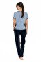 U.S. Polo Assn. 20033 Navy Blue Striped Home Wear Pajama Set - 4