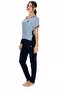 U.S. Polo Assn. 20033 Navy Blue Striped Home Wear Pajama Set - 2