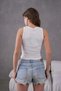 Fitted Body Fitted Cut Ribbed Basic Tank Top - 6