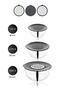 9 Pieces Carat Grater - Storage and Mixing Container (16-20-24 cm) (Made in Turkey) - 3