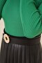 Throat Ribbed Knitwear Sweater Green 11019 - 3