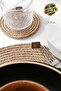 Special Production 6 Pieces Jute Woven Rope Drink Coaster Set Wicker Round Tableware Rattan Handmade - 4