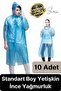 Pack of 10 Portable Women Men Unisex Raincoat Waterproof Reusable Camping Hiking Hooded