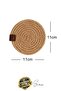 Special Production 6 Pieces Jute Woven Rope Drink Coaster Set Wicker Round Tableware Rattan Handmade - 3