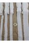 Lace Scallop Voile Embroidery on Lace Scallop Voile Width 3cm Luxury Scallop Lace Ecru 1Roll 8.5Meters - 3