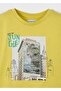 04-10 Yas Boy Hologram Shorts T-Shirt Set - Mustard - 6