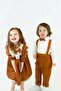 Brown Harem Salopet Linen Shirt And Bow Tie - 2
