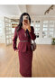 Claret Red Elvira Pencil Skirt Jacket - 8661