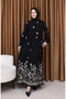Viscose patterned dress 4080-05 black - 3