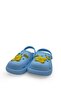 Comfortable Daily Children's Slippers Blue with Teddy Bear