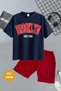 Brooklyn Newyork and California Printed 2 Pieces Summer T-Shirt-Shorts Kids Set - 3