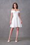 Flexible Scuba Fabric V-Neck White Evening Dress Engagement Wedding Graduation 019 - 7