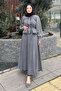 Remy Belted Denim Suit - Smoked - 4