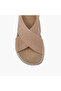 Textured Cross Strap Sandals with Buckle Closure - 4