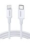 USB-C to Lightning Charging Cable, 1 Meter, 2.4A, 20W PD, Compatible for iPhone, White