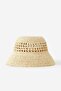 Women's Natural Knitted Floppy Straw Hat