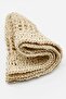 Women's Natural Knitted Floppy Straw Hat - 3