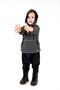 Black Combed Cotton Harem + Black and White Striped Hooded Sweat - 5