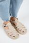 Rosa Women's Genuine Leather Beige Sandals with Buckle - 3