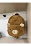 Unisex Children's Backpack with Plush Teddy Bear - Brown - 3