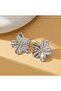 Women's Steel Earrings Elegant Lotus Earrings - 4