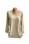 Relaxed Cut Pearl Stone Embroidered Mother Women's Combed Cotton Blouse