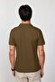 Men's Regular Fit Comfortable Cut 100% Cotton Plain Pique Dark Mink Polo Neck T-Shirt - 5