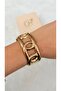 Bohemian Style Gold Color Thick Chain Formed Metal Handcuff Bracelet - 4