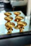 6-Piece Gold Metal Decorative Daisy Coffee Side Turkish Delight Bowl - 3