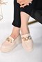 Siboza Black Loafer Shoes Women's Beige Sole High Lace-Up