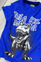 Dinosaur Printed Blue T-Shirt and Black Shorts Summer Kids Set - 3