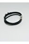 Double Steel Men's Bracelet with Peace Symbol 20 cm No 12 - 2