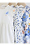 100% Organic Cotton Floral Patterned 3-Piece Romper Jumpsuit Set Alyag4757 - 7