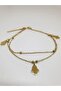1. Class Quality 316L Steel Anklet, Double Chain with Fatma's Hand Figure Model No 3
