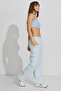 Women's Baby Blue Rope Strap Cotton Crop Bustier Top - 4