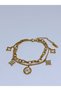 1. Grade Quality 316L Surgical Steel Women's Bracelet, Double Chain with Pearlescent Flower Figured Model No 2