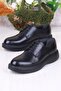 1112 Gold Comfortable Genuine Leather Thick Sole Men's Shoes - 3